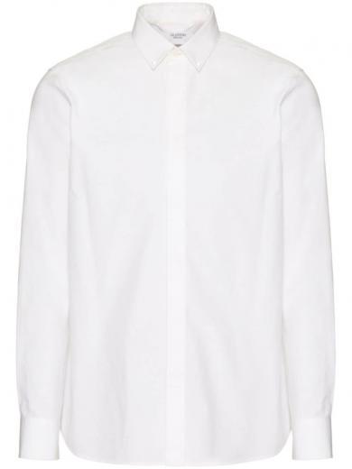 white white rockstud cotton shirt