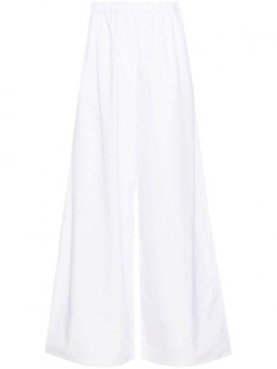 white wide-leg palazzo trousers