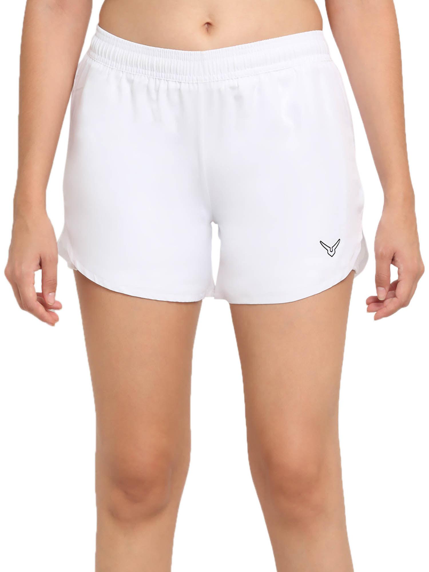 white women double layered shorts