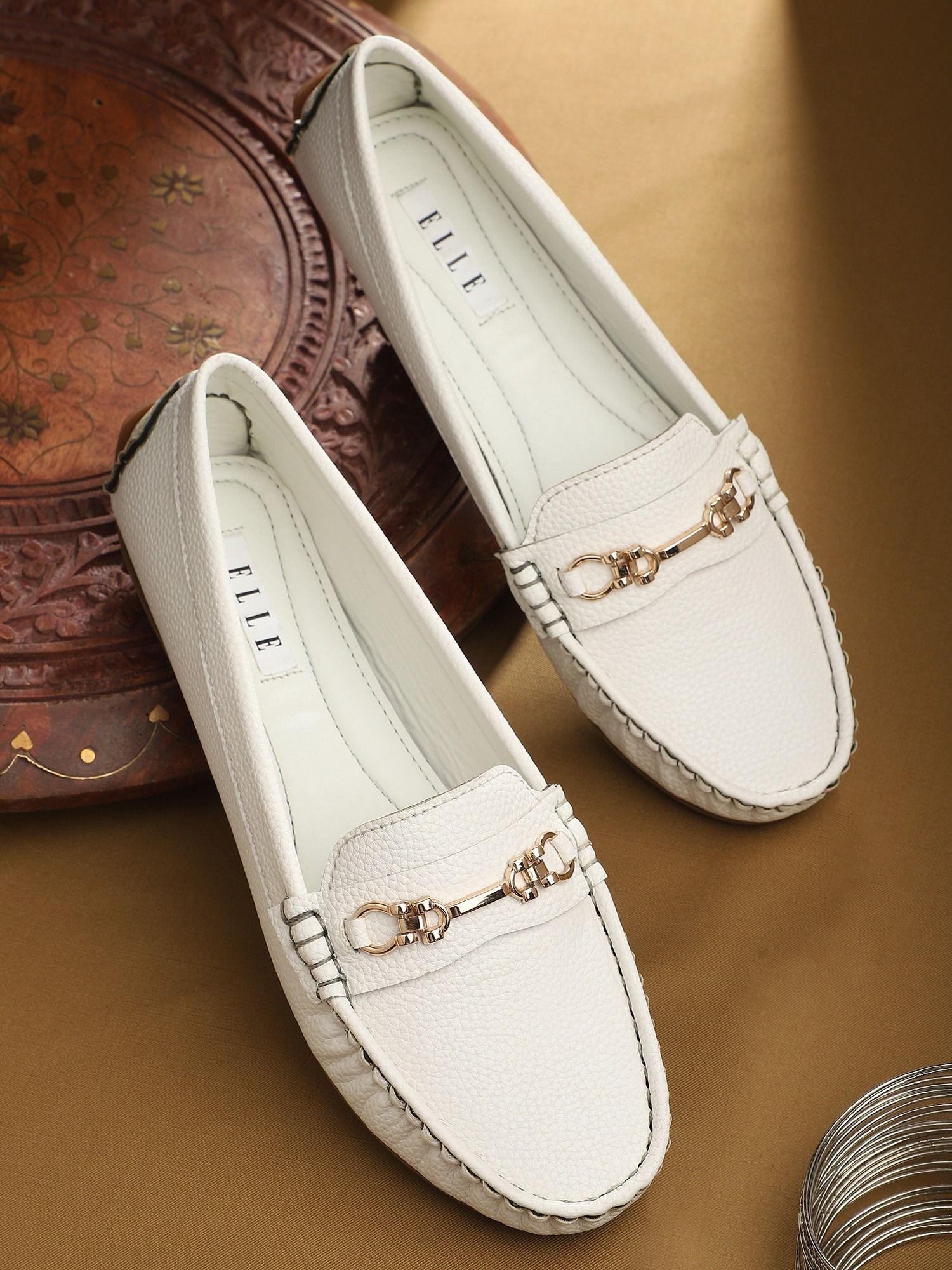 white women slip on loafers