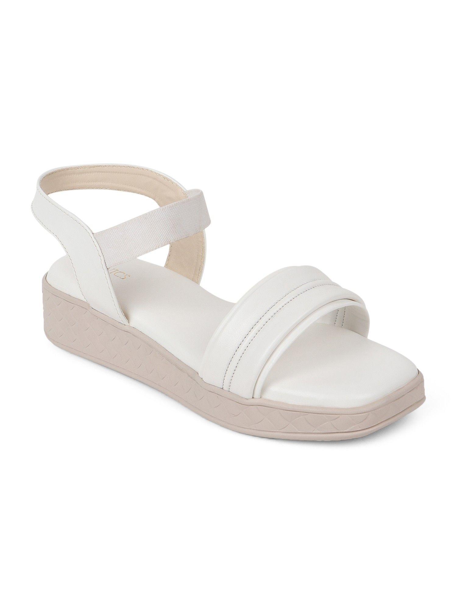 white women solid sandals