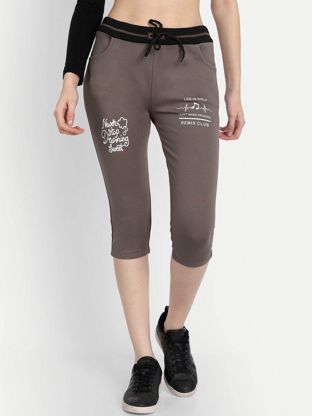 wicked stitch women brown & white capris