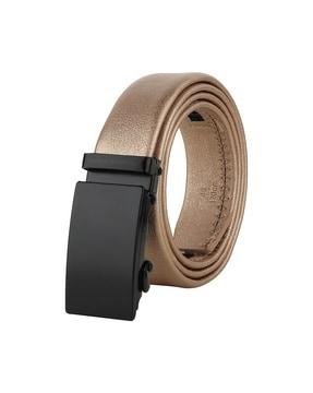 wide belt with box frame buckle