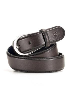 wide belt with tang buckle closure