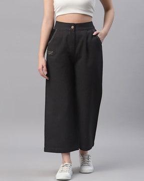 wide fit cropped pants