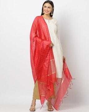 wide horizontal striped dupatta