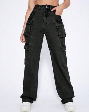 wide jeans with insert pockets