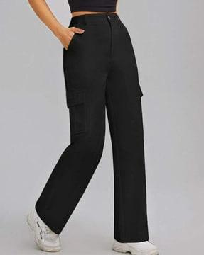 wide leg cargo pants with insert pockets