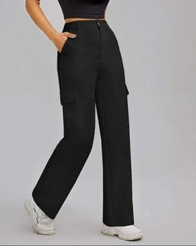 wide leg cargo pants with insert pockets