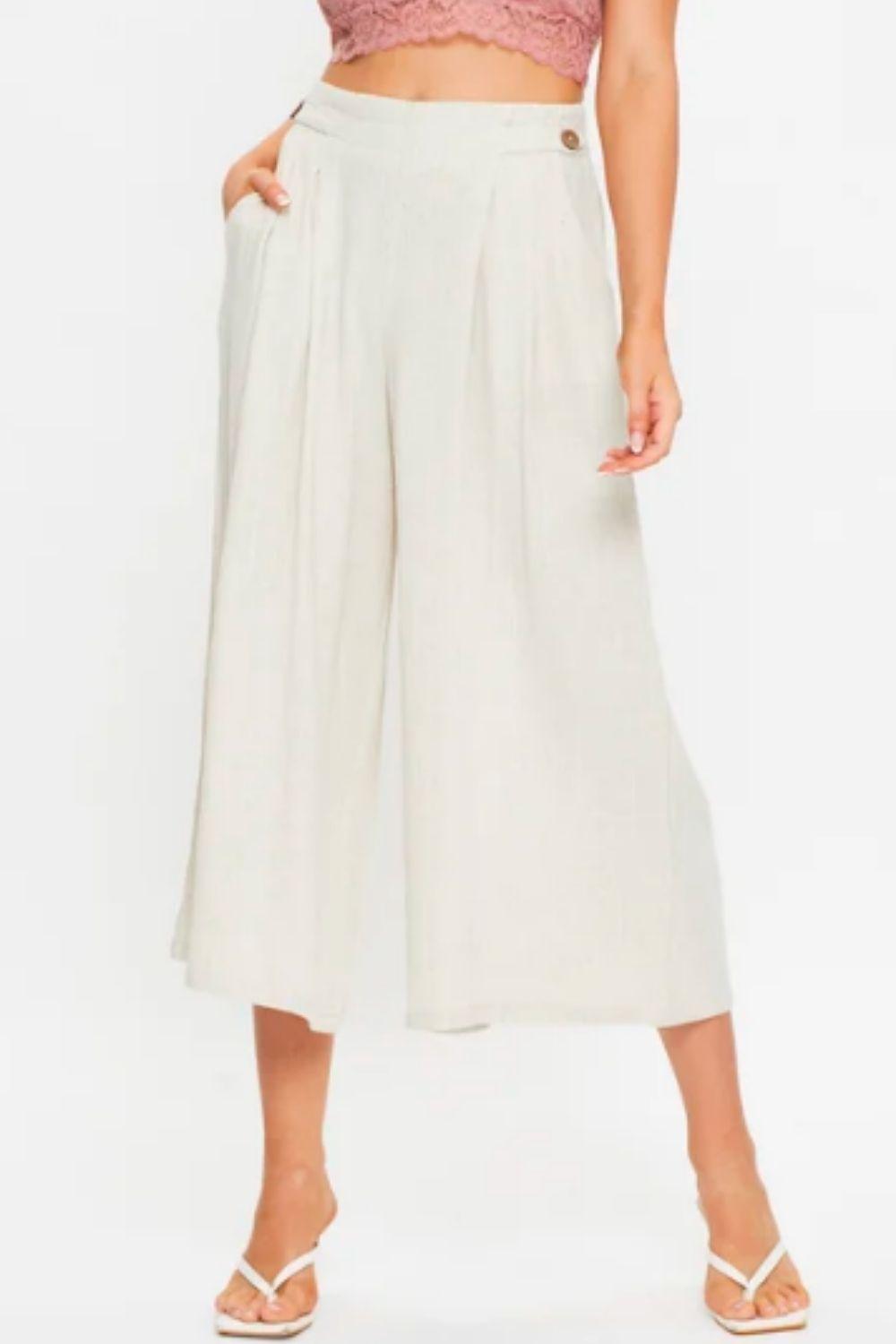 wide leg culotte pants