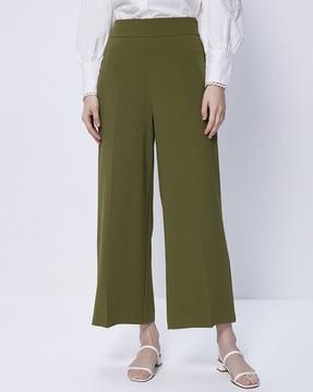wide-leg culottes with elasticated waist