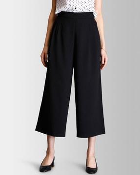 wide-leg culottes with insert pockets