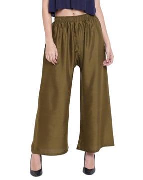 wide leg mid-rise palazzos