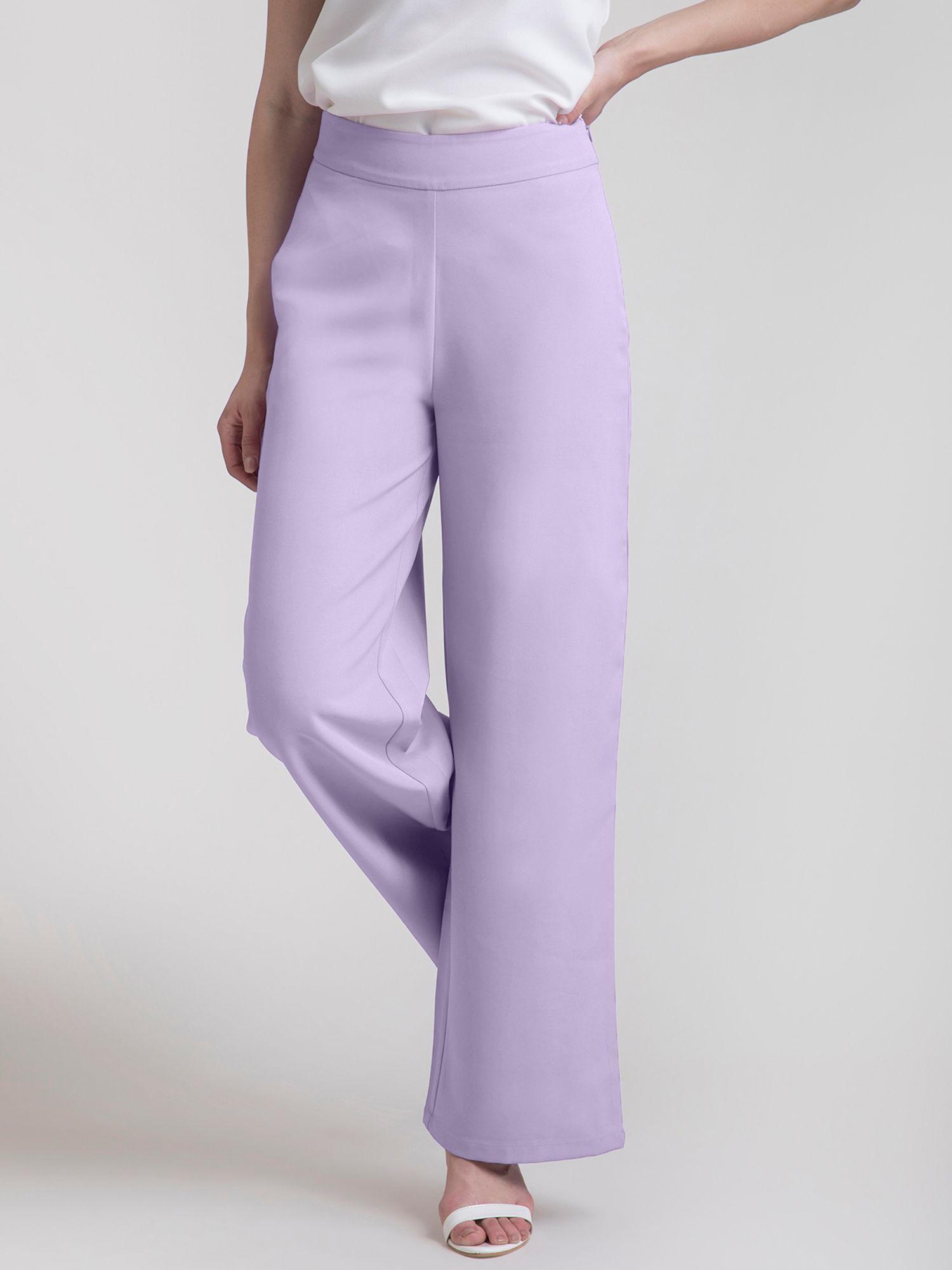 wide leg pants - lavender