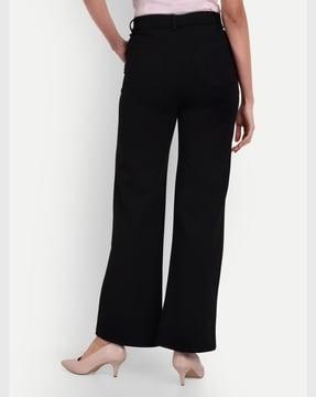 wide leg pants with insert pockets