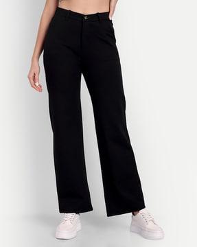 wide leg pants with insert pockets