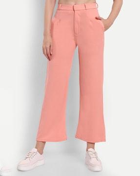 wide leg pants with insert pockets