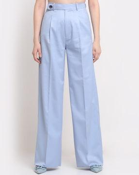 wide leg trousers with insert pockets