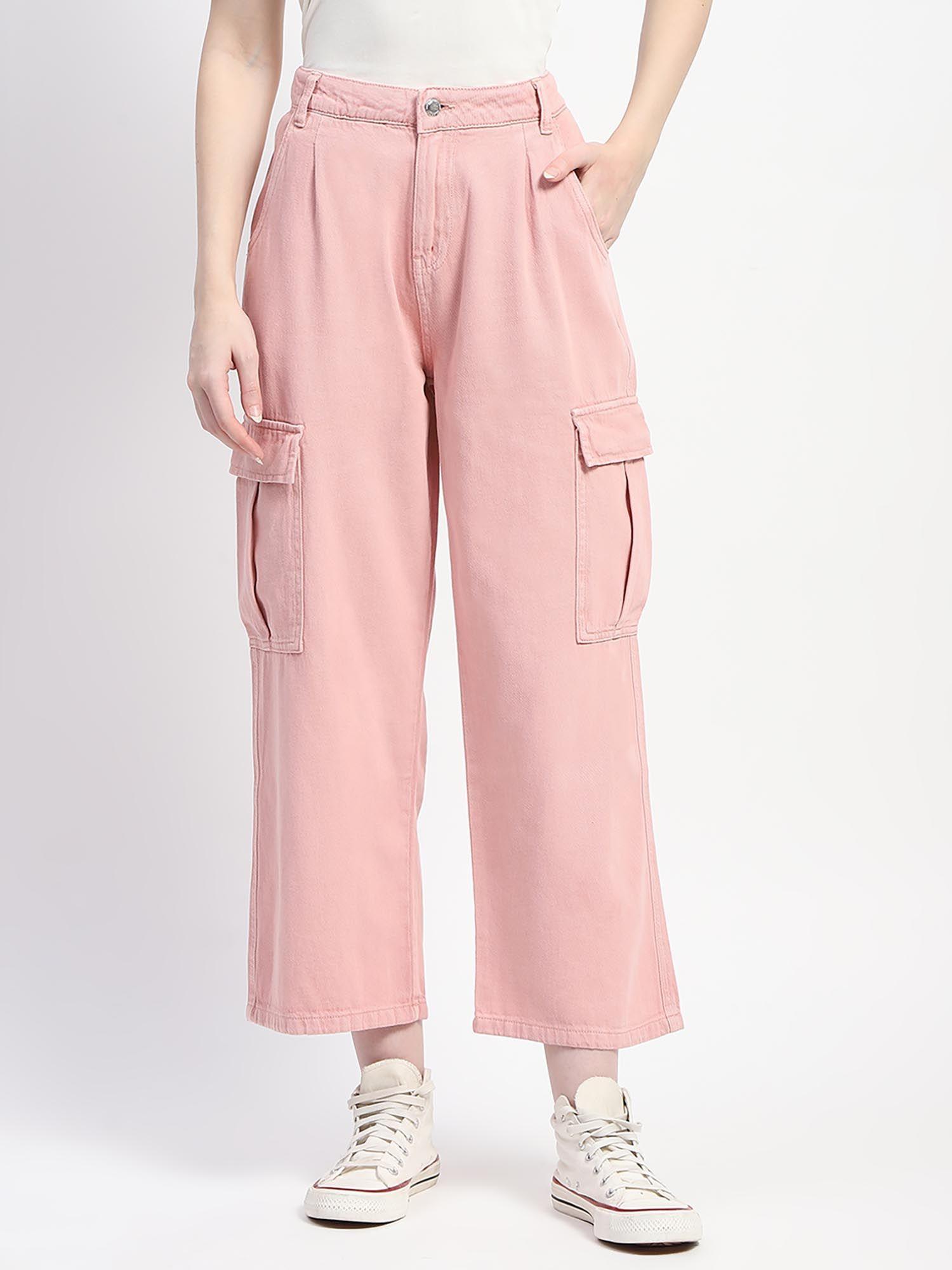 wide legged function pink cargo pant