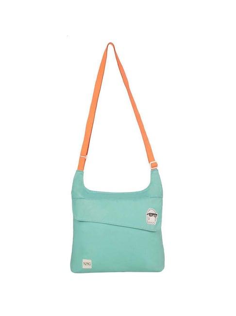 wiki grabbie blue printed medium sling handbag