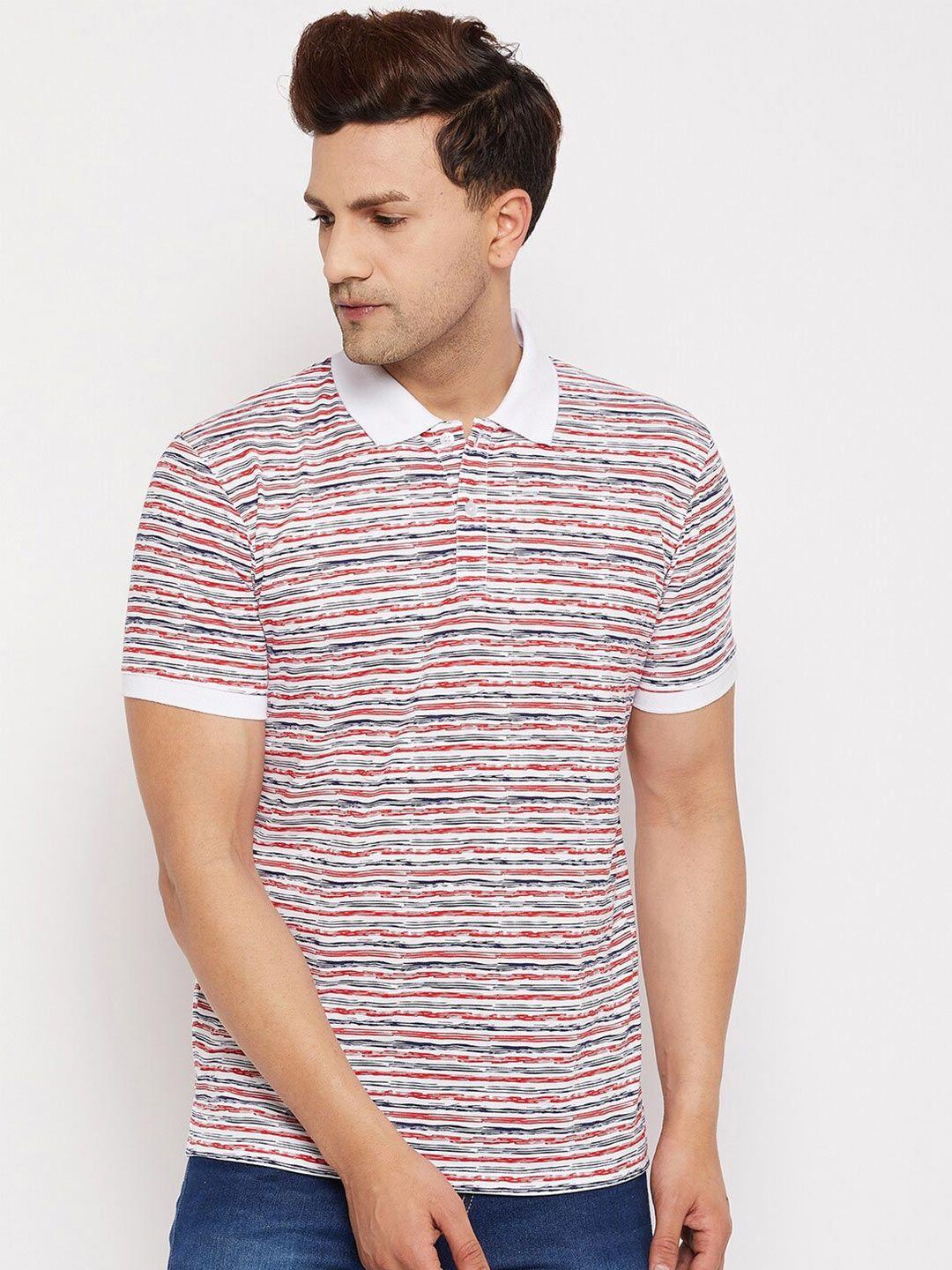 wild west men red & blue printed polo collar t-shirt