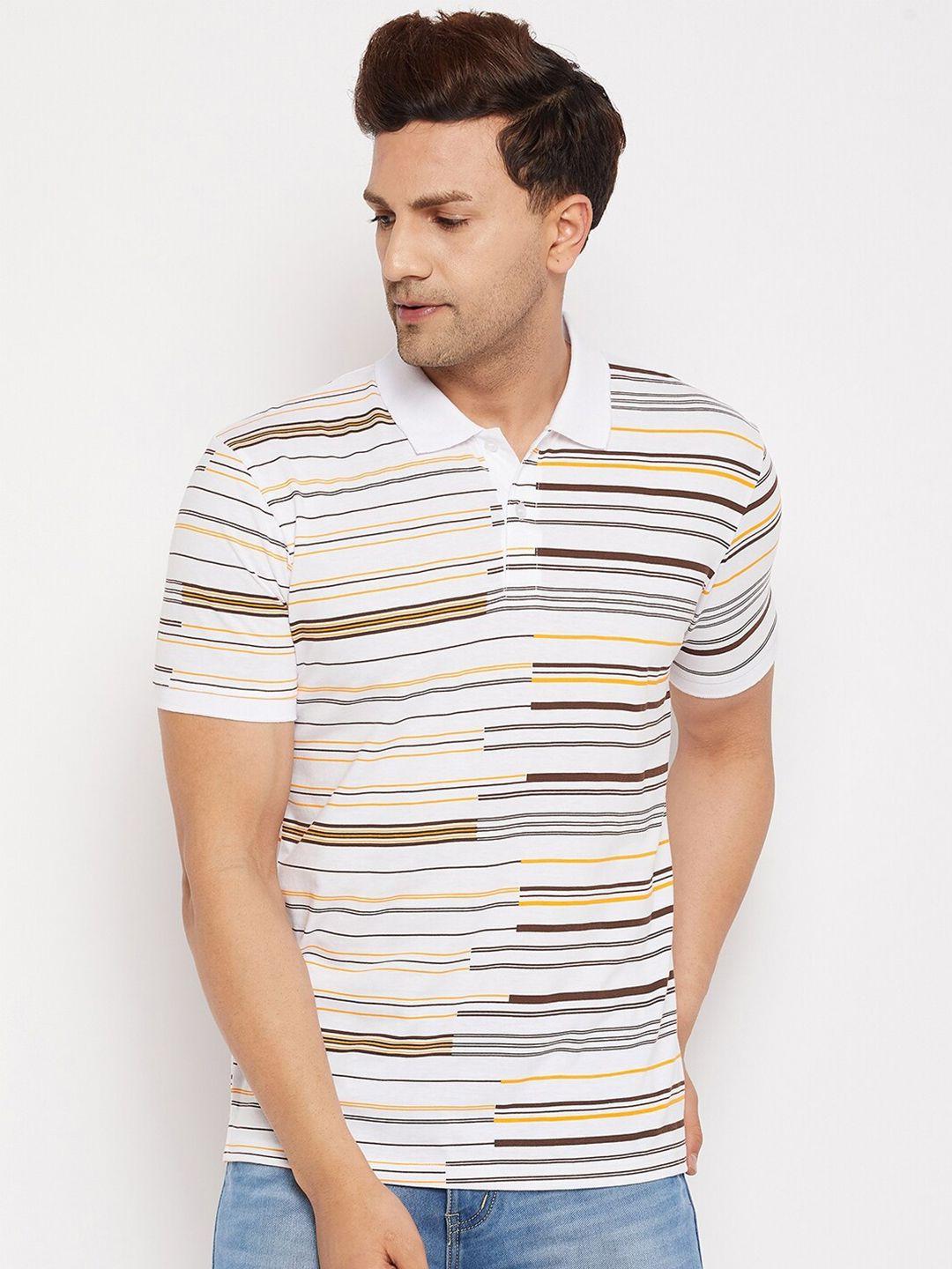 wild west striped polo collar casual t-shirt