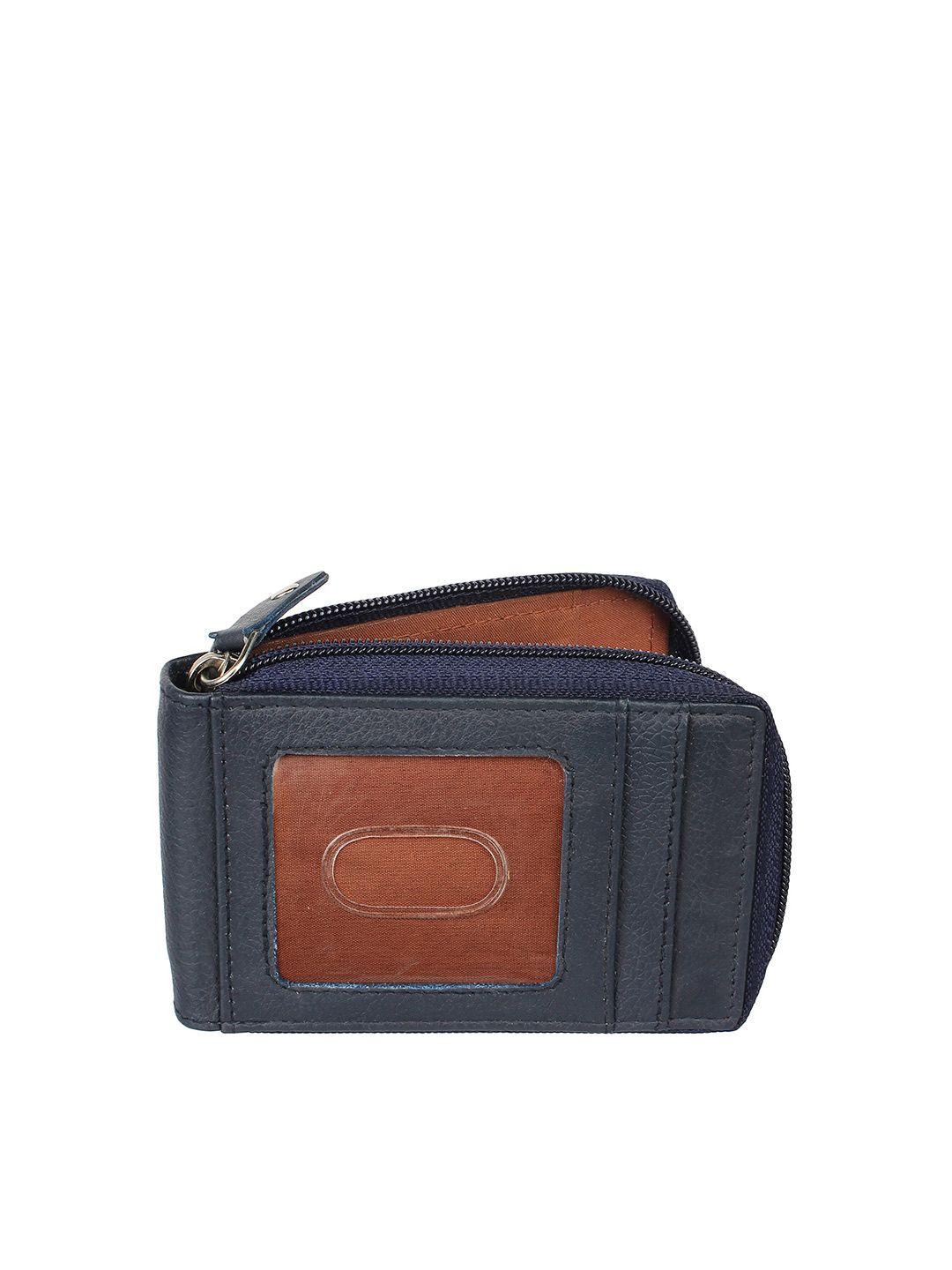 wild edge men blue leather card holder