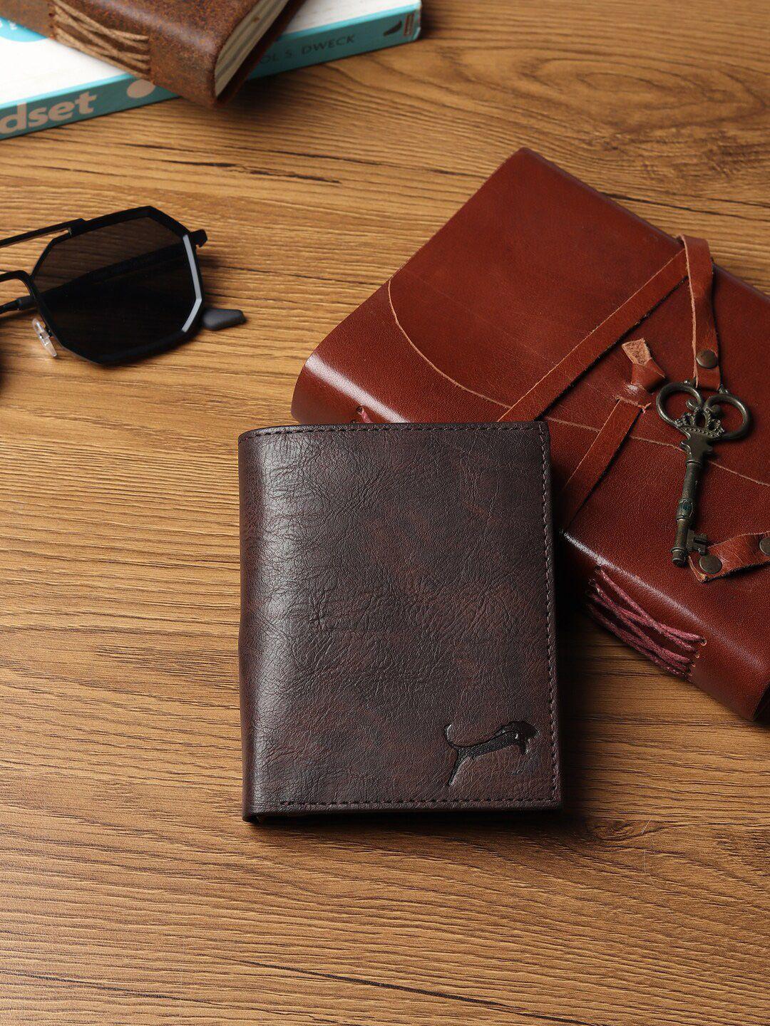 wild edge men brown two fold wallet