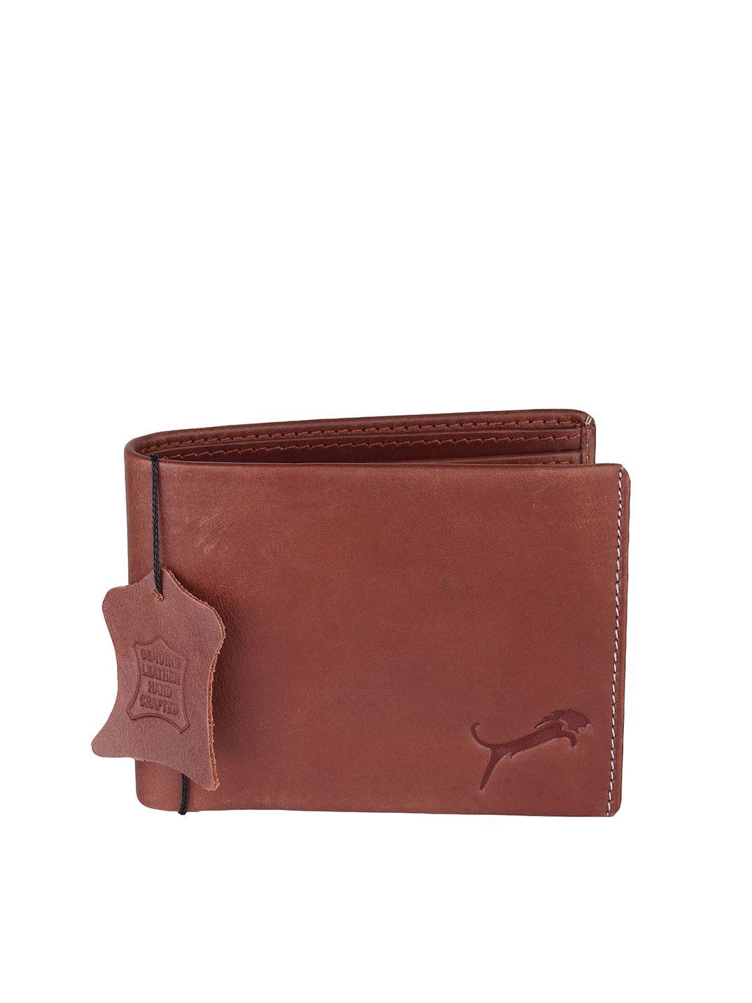 wild edge men tan genuine leather two fold wallet