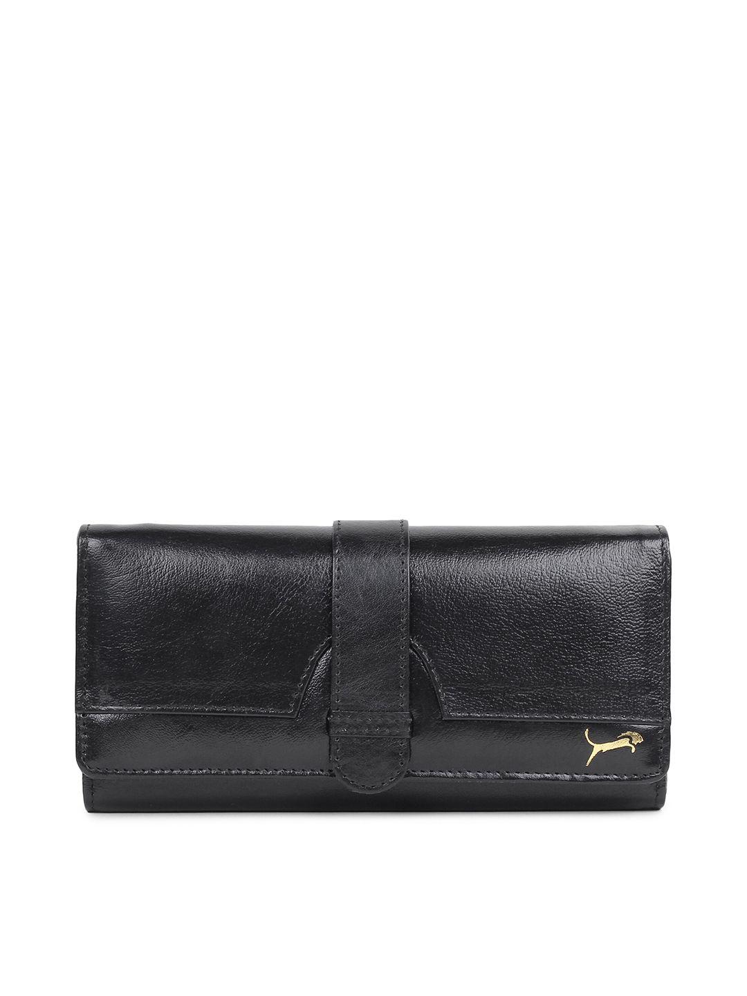 wild edge women black leather envelope wallet
