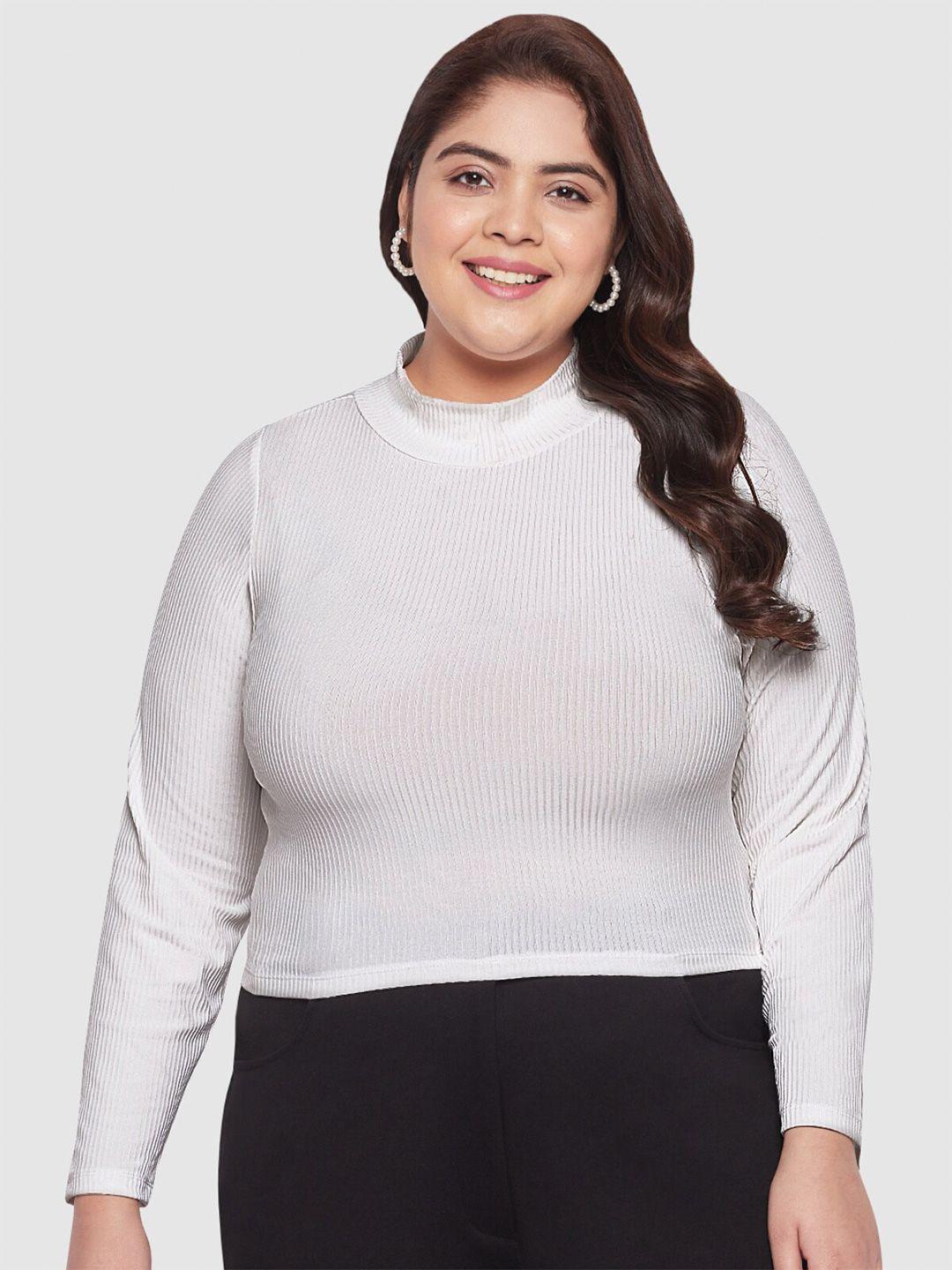 wild u plus size high neck crop top