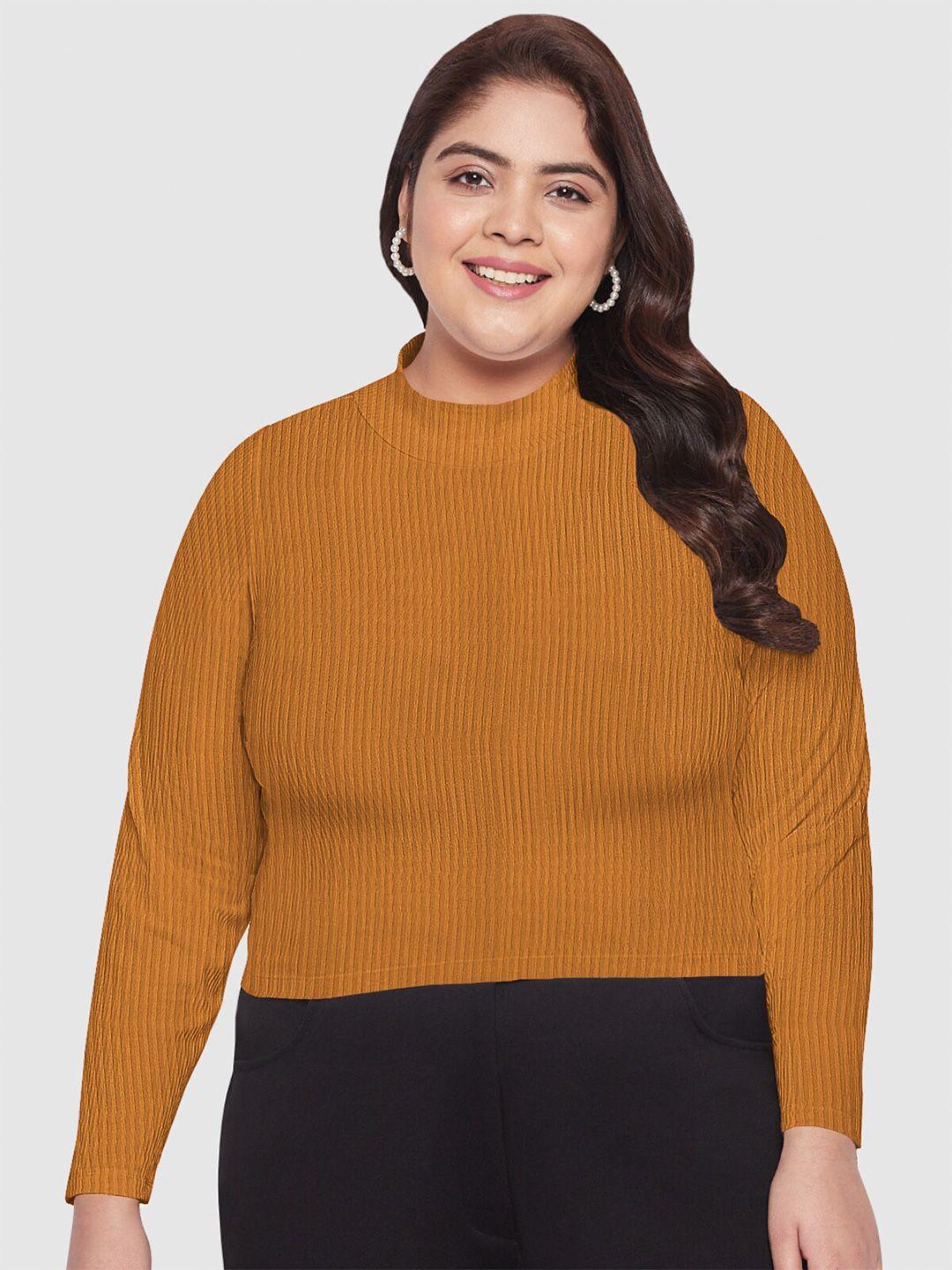 wild u plus size knits ribbed crop top