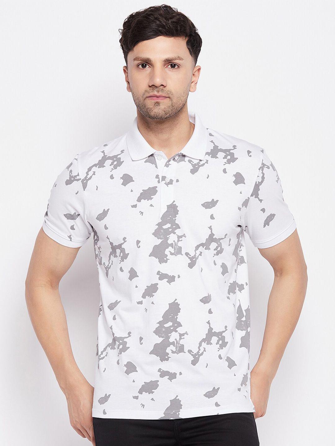 wild west abstract printed polo collar casual t-shirt