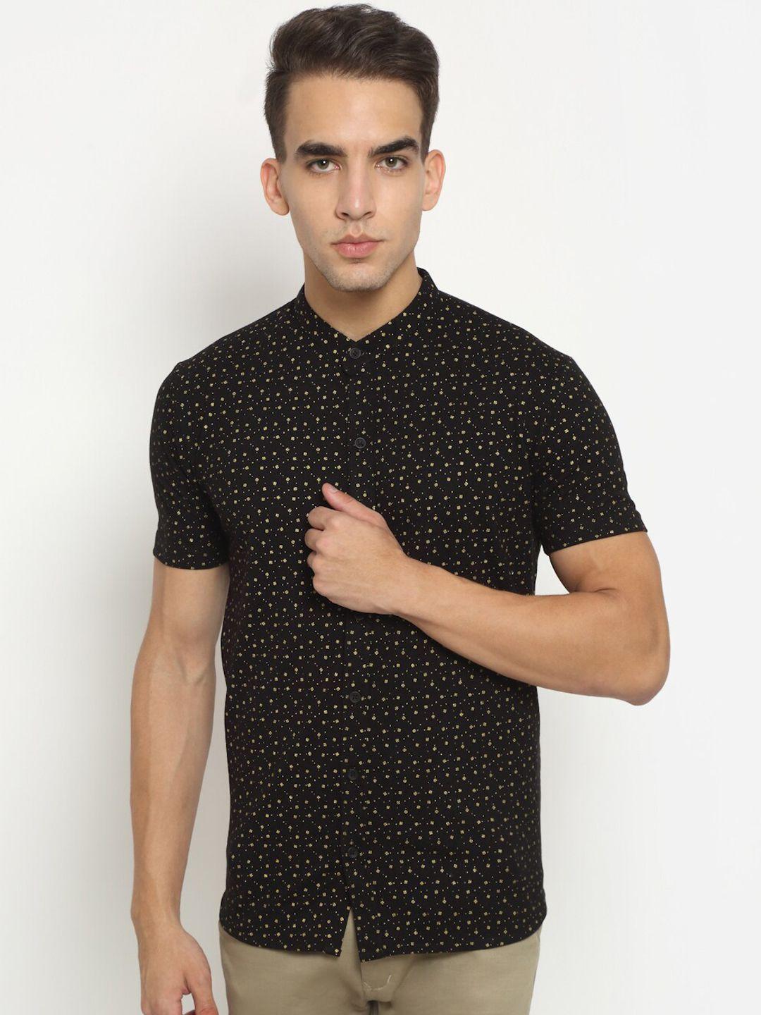 wild west men black comfort printed casual shirt