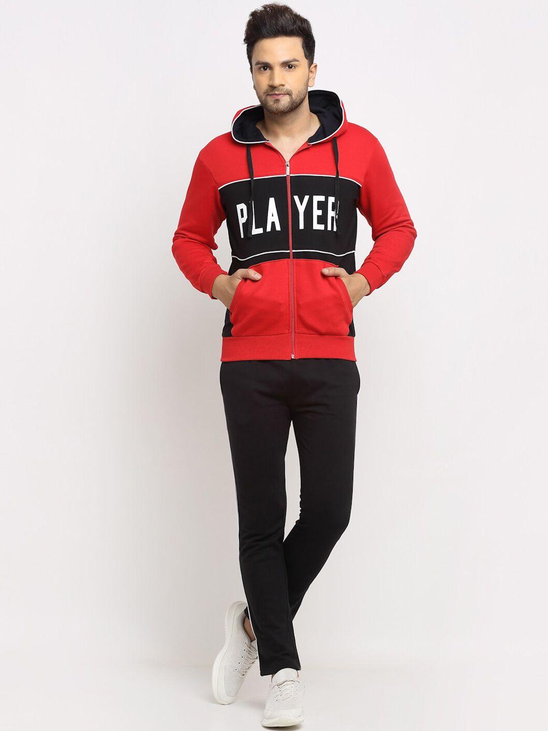 wild west men typography printed hooded tracksuits