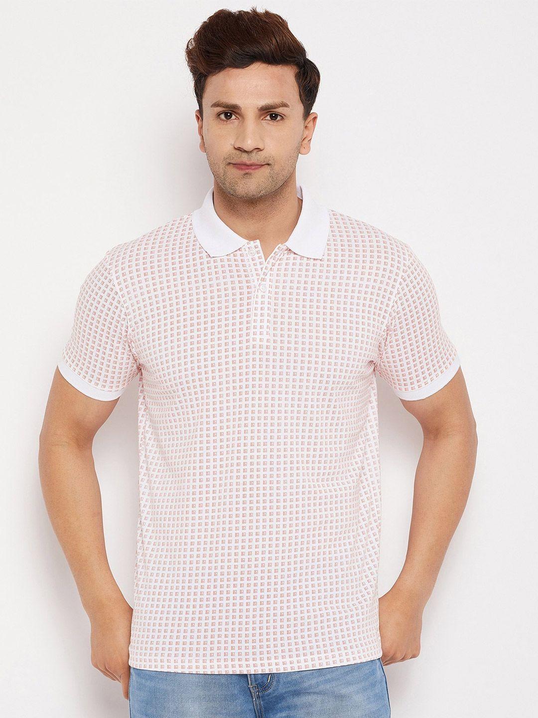 wild west men white striped polo collar t-shirt