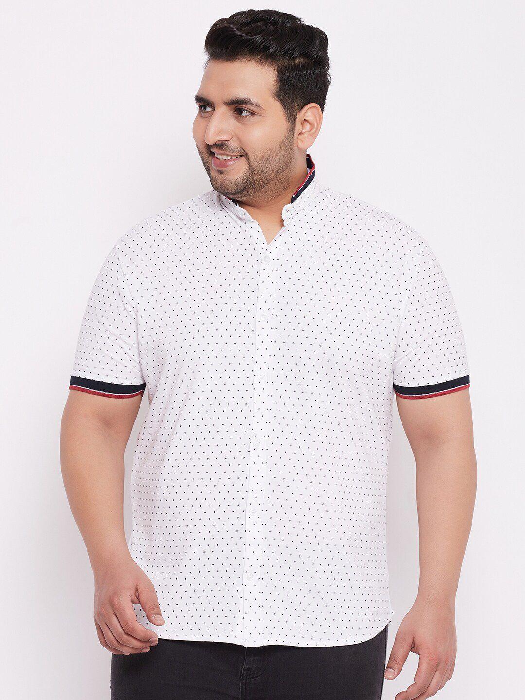 wild west plus men white comfort printed plus size casual shirt