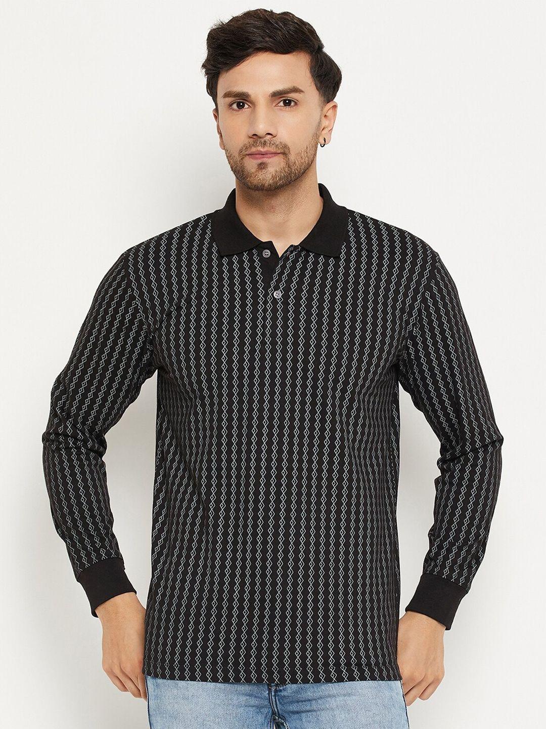 wild west striped polo collar t-shirt