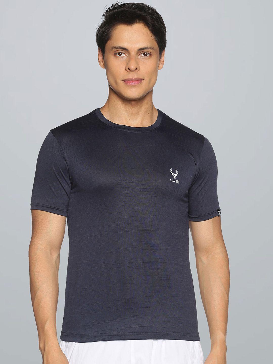 wildbrocket men blue slim fit t-shirt