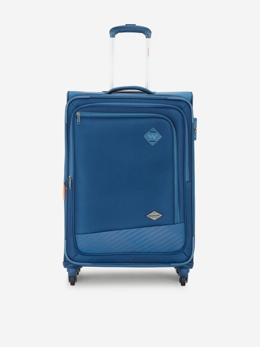 wildcraft blue sirius soft-sided cabin trolley suitcase