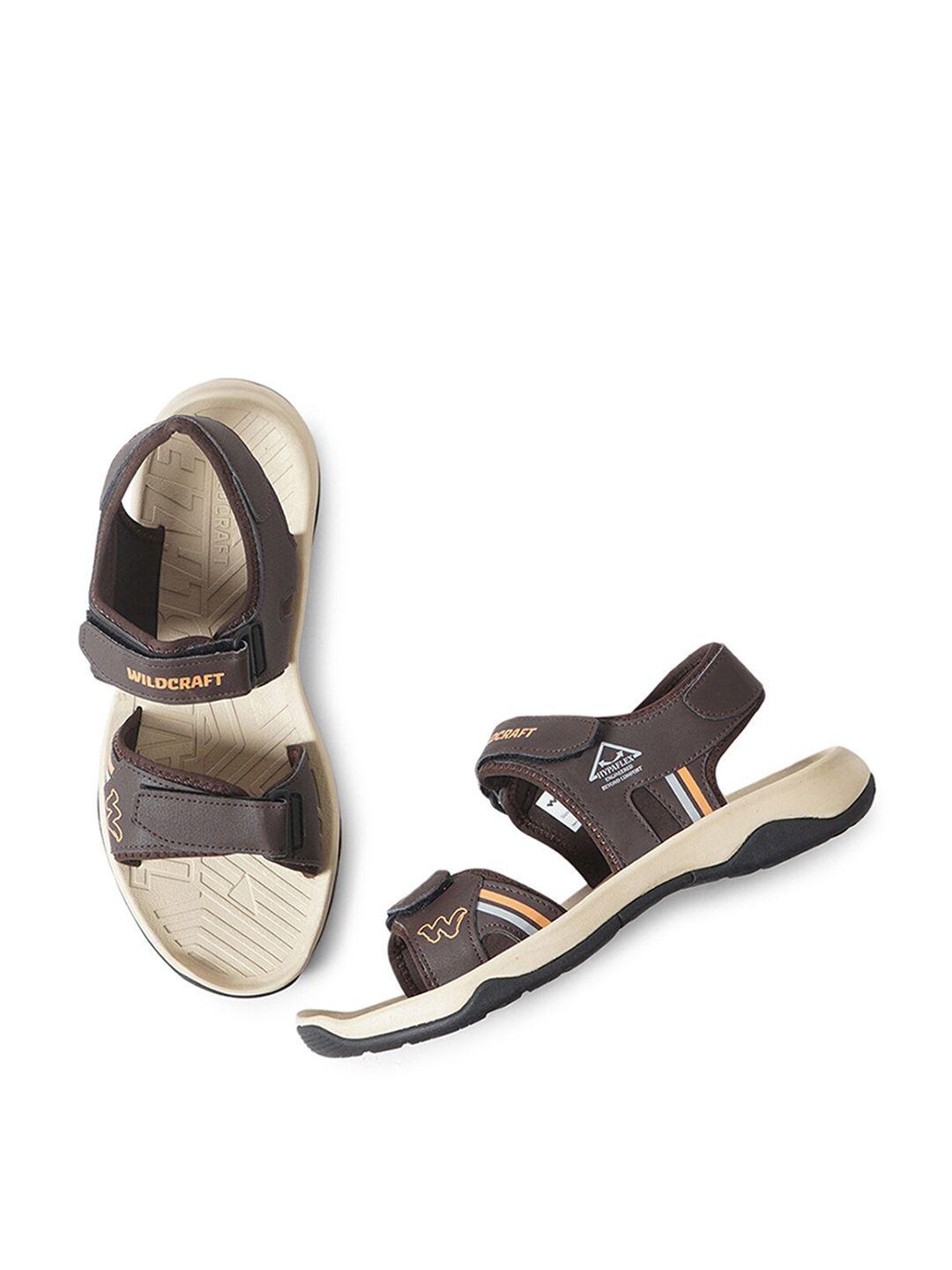 wildcraft men brown & beige comfort sandals