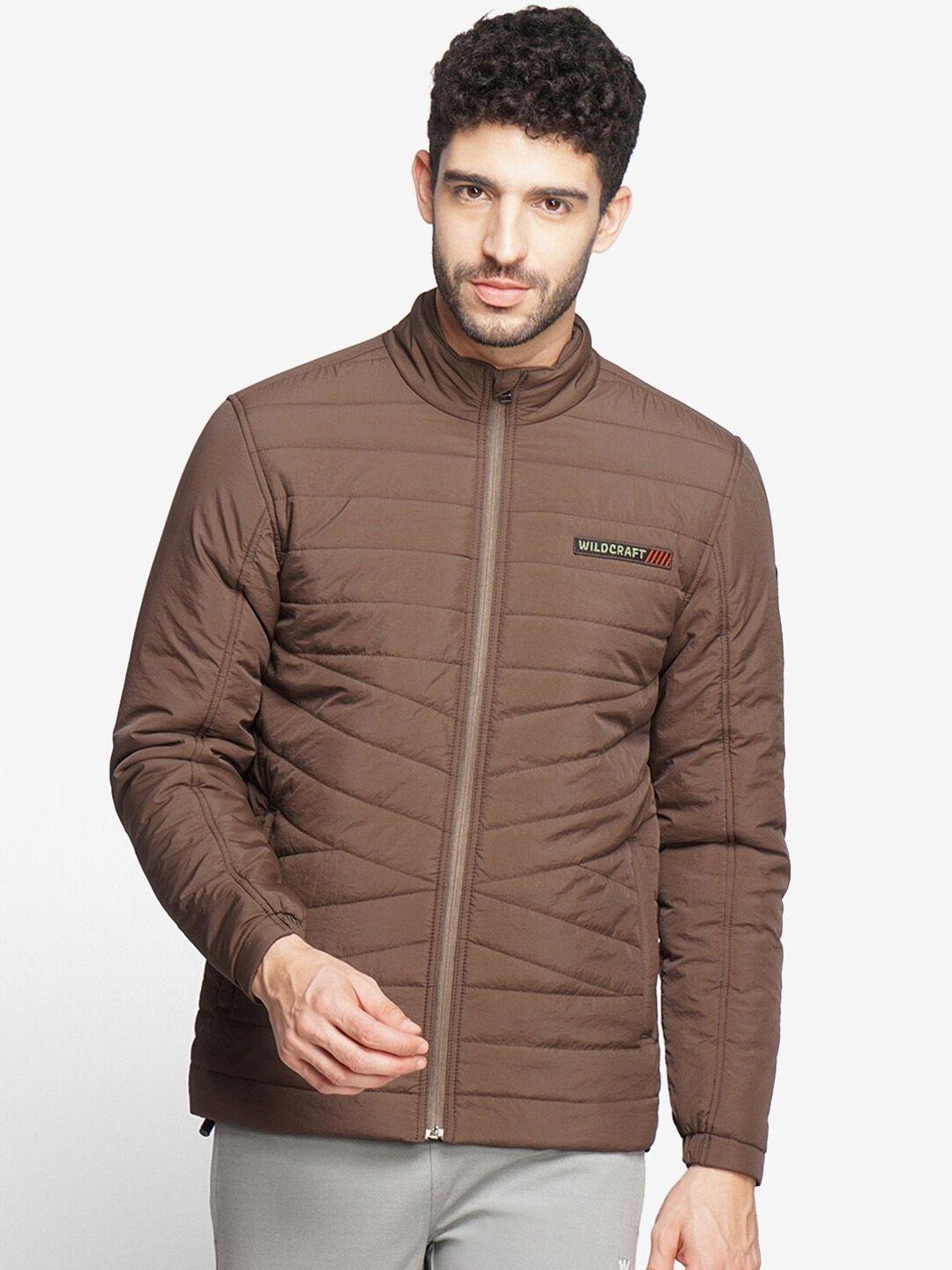 wildcraft men brown water resistant quilted jacket