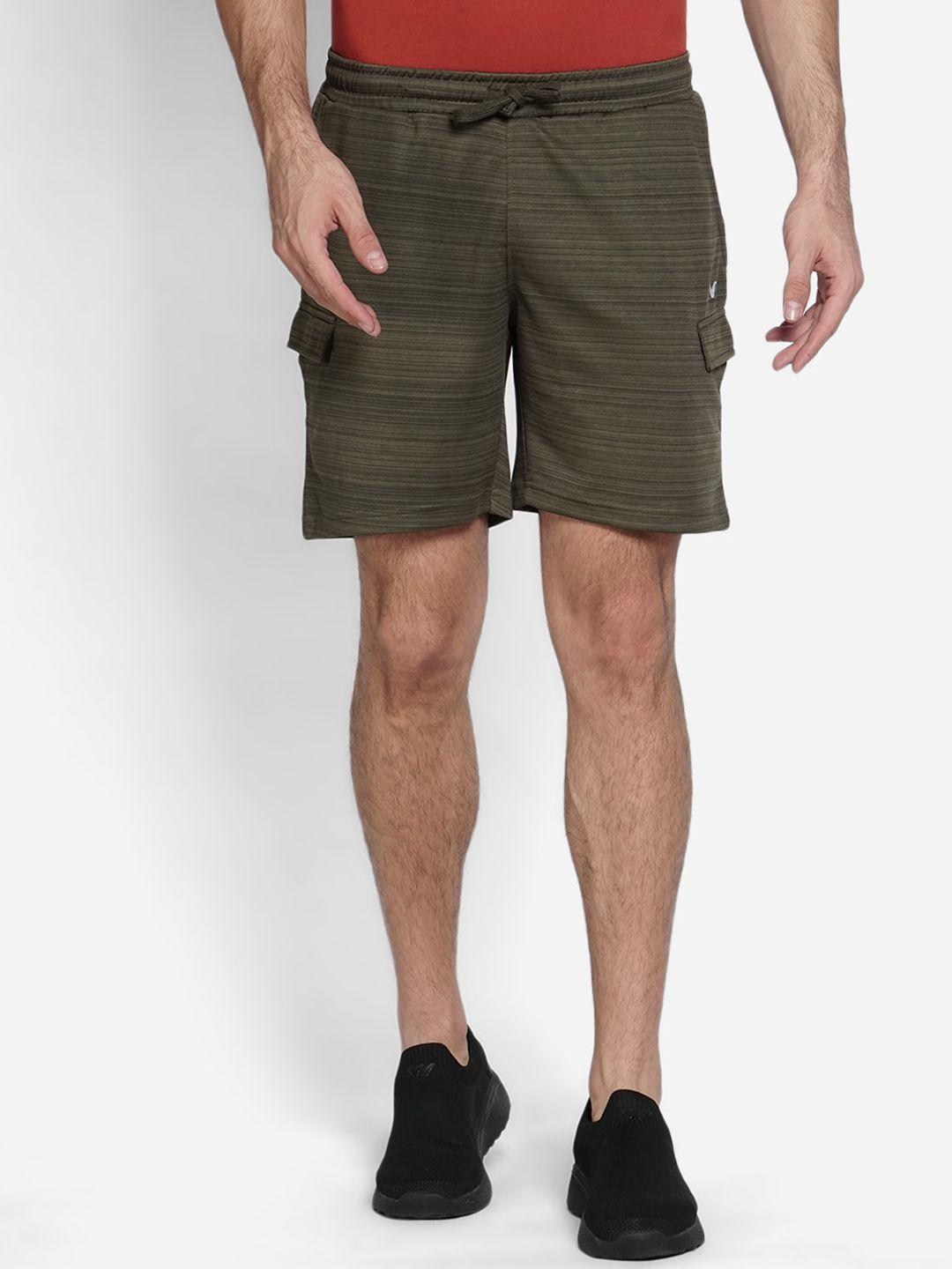 wildcraft-men-olive-green-striped-sports-shorts