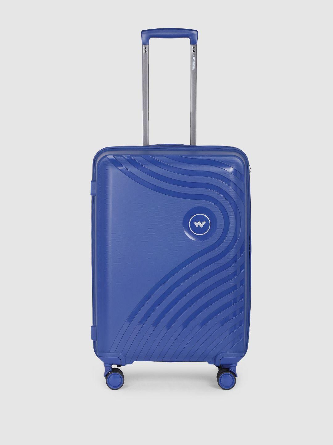 wildcraft onyx textured medium trolley suitcase