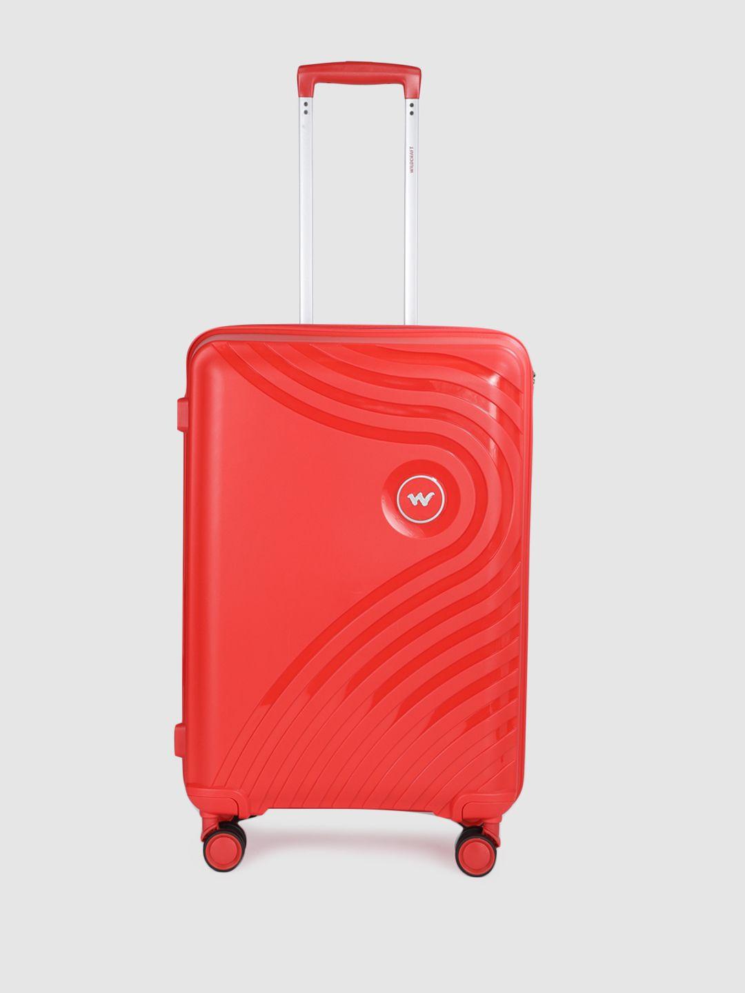 wildcraft red onyx medium trolley suitcase