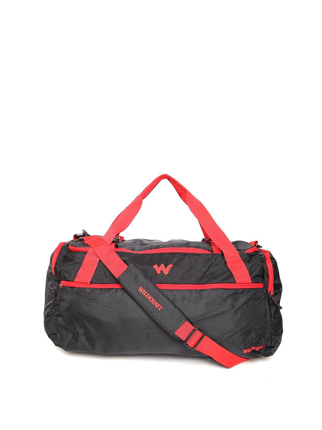 wildcraft unisex black commuter 2 duffel bag with shoulder strap
