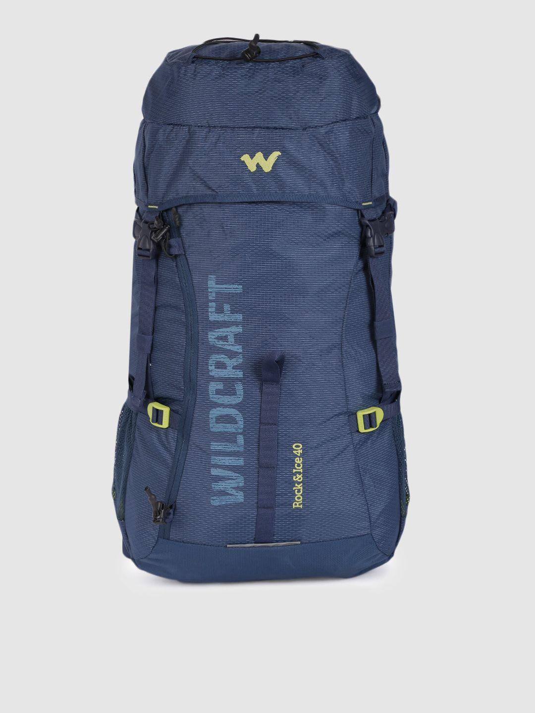 wildcraft unisex blue brand logo rock & ice 40 rucksack