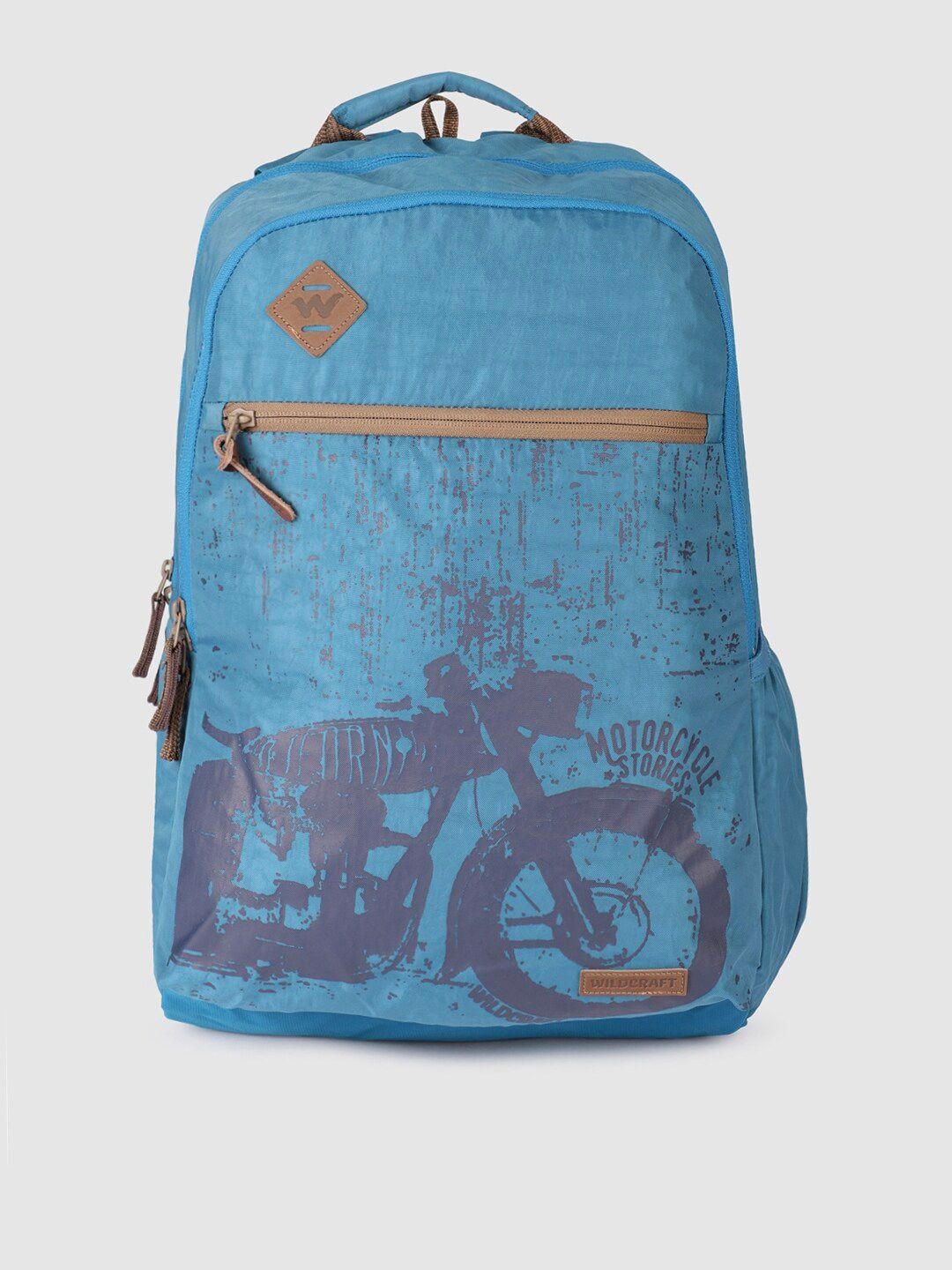 wildcraft unisex blue graphic printed backpack