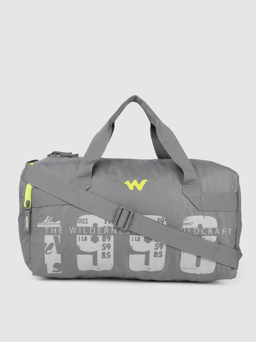 wildcraft unisex brand logo & numeric print foldable medium-sized air duff 1.0 duffel bag