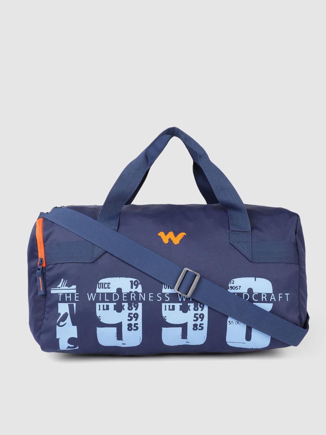 wildcraft unisex brand logo & numeric print foldable medium-sized air duff 1.0 duffel bag